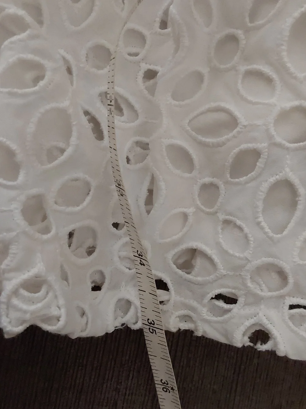 J Crew White Eyelet Dress  Size S Hidden Pockets - Picture 9 of 10